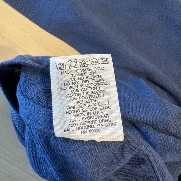 LA T For Kids Nike Blue Long Sleeve Cotton Blend T-Shirt Kid's Large L - Picture 2 of 5